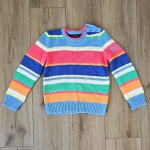 Polo Striped Multicolor Girls Sweater Size 6.